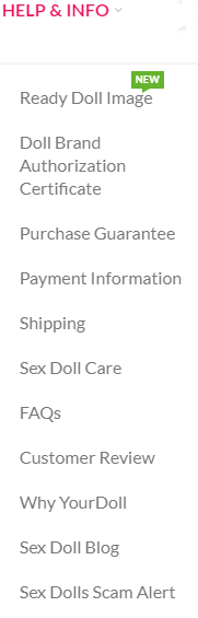 Yourdoll Review Menu